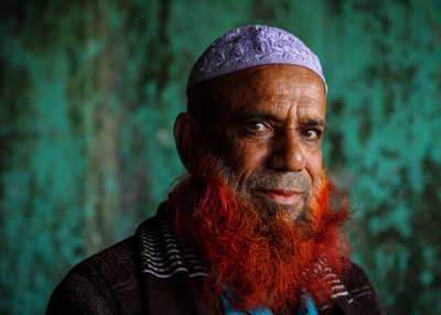 Bangladeshi man with a henna-dyed beard. (GMB Akash)