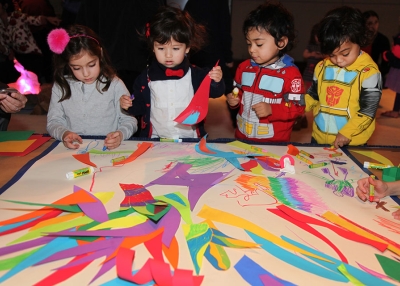 Children enjoy the array of crafts and educational workshops which celebrated Nowruz on March 12, 2016. (Ellen Wallop/Asia Society)