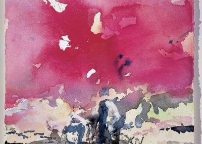 Zao Wou-Ki. Sans titre (Untitled), 1994. Watercolor on paper. 17 x 12 in. (43.2 x 30.5 cm). Private collection, Taiwan. Copyright Zao Wou-Ki/ ProLitteris, Zurich. Rights Reserved. 