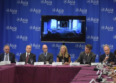 A high-level panel convenes to discuss the ongoing challenges of combating antiquities looting. (Elsa Ruiz/Asia Society)