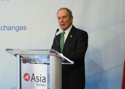 Michael Bloomberg speaks at Asia Society. (Ellen Wallop/Asia Society)