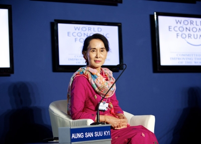 Aung San Suu Kyiat the World Economic Forum on East Asia in Naypyidaw, Myanmar, on June 6, 2013. (Sikarin Thanachaiary/World Economic Forum)
