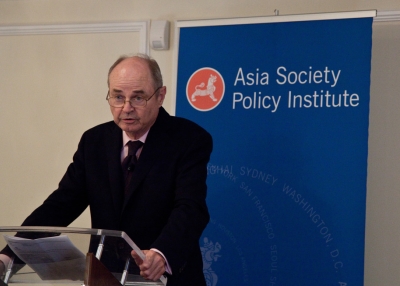 Amb. James Dobbins, U.S. Special Representative for Afghanistan and Pakistan, speaks at the Asia Society Policy Institute in Washington, D.C. on July 9, 2014. (Christina Dinh/Asia Society)
