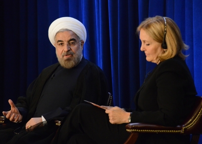 Hassan Rouhani and Josette Sheeran