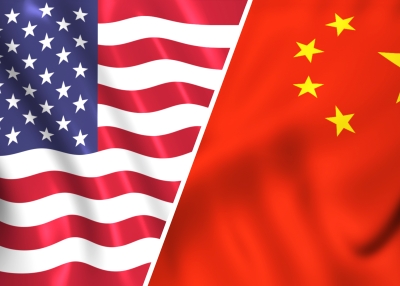 U.S. China fllags