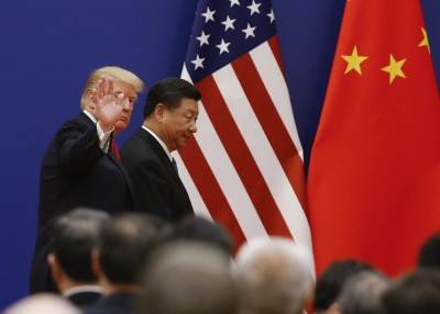 Donald Trump and Xi Jinping in Beijing