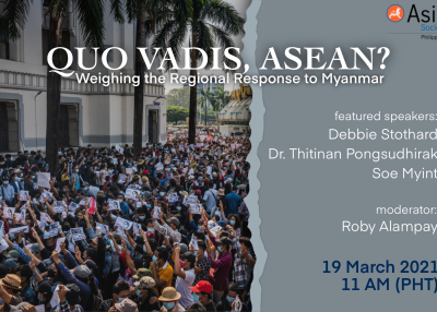 Quo Vadis, ASEAN? 19 March, 11 AM (PHT)