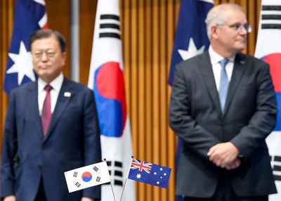 Moon Jae-In and Morrison - Getty Images