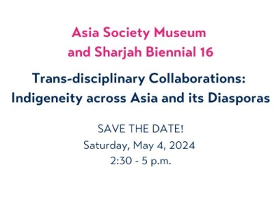 a banner showing the save the date for the May 4 Sharjah Art Foundation collaborative curatorial discussion event