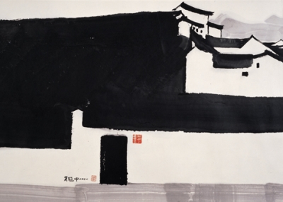 A Big Manor, 2001, ink and color on rice paper. (Shanghai Art Museum)