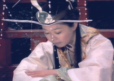 Mariko Mori (born 1967, Japan). Kumano, 1997-1998. Single-channel video, sound. 8 minutes, 50 seconds. Edition 4 of 5. Asia Society, New York: Purchase with funds donated by Carol and David Appel