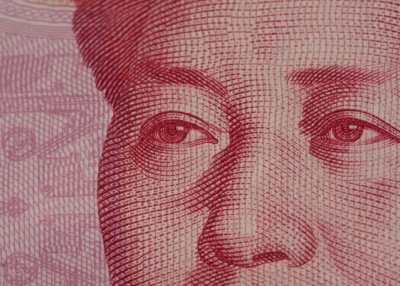 Detail view of China's 100 yuan note. (David Dennis/Flickr)