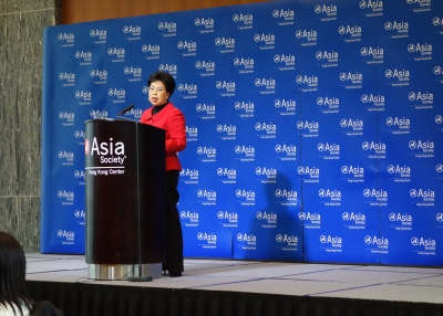 Dr Margaret Chan, WHO's Director-General made a speech on infectious diseases at Asia Society Hong Kong Center on December 20, 2012. (Wendy Tang/Asia Society Hong Kong Center) 