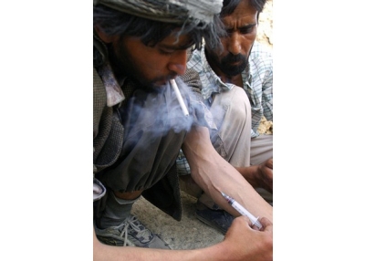 Heroin addict in Afghanistan