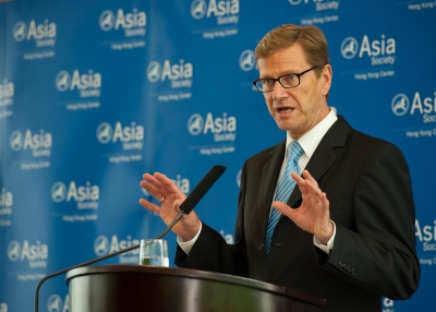 German Federal Minister for Foreign Affairs Guido Westerwelle in Hong Kong on August 31, 2012. (Nick Mak/Asia Society Hong Kong Center) 