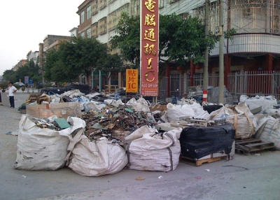 Guiyu, China, one of the largest e-waste centers in the world. (Bert van Djik/Flickr)