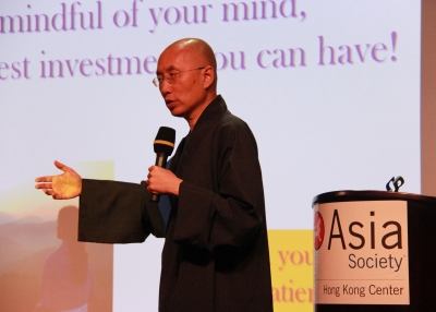 Venerable Sik Hin Hung, Acting Director at the Centre of Buddhist Studies, the University of Hong Kong, on April 13, 2012. (Asia Society Hong Kong)
