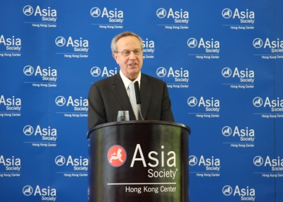 Yale University President Richard C. Levin at Asia Society Hong Kong on May 9, 2012. 