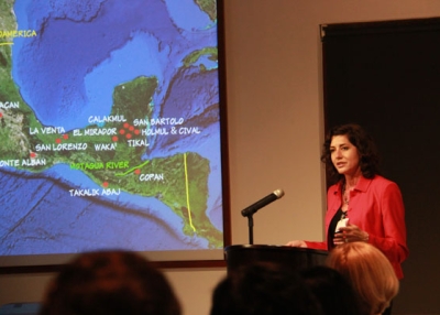 Dr. Christina Elson presenting about Jade Use in Ancient Mesoamerica and China in Asia Society Hong Kong Center on November 5, 2013