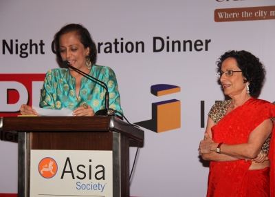 Asia Society India Centre  Executive Director Bunty Chand (L) and Bachi Karkaria, Festival Director, in Mumbai on Dec. 7, 2012. (Asia Society India Centre)