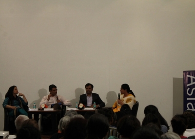 L-R Rohini Nilekani, Maheshwar Peri, Shantanu Prakash and Rukmini Banerji