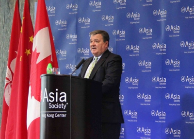 Canadian Finance Minister James M. Flaherty at Asia Society Hong Kong Center on March 25, 2013. (Stephen Tong/Asia Society Hong Kong Center)