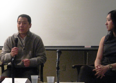In Washington on Mar. 25, 2011, Crossing Borders founder Mike Kim (L) discusses his experiences helping North Korea refugees escape through China. (5 min., 14 sec.)