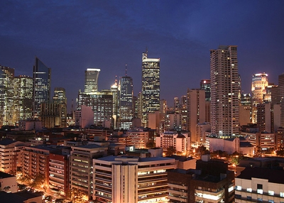 Skyline of Makati, the Philippines' main financial district.