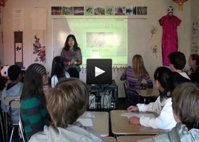 Mei Dong's Grade 8 Novice-High Chinese Class at Collegiate School in Virginia.