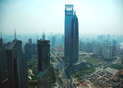 View from the Oriental Pearl Tower in Shanghai looking over development in PuDong, 2007. (FrankTheFotographer.com/Flickr)