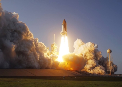 Rocketship taking off. NASA Marshall Space Flight Center/Flickr