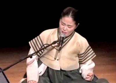 A member of the Tori Ensemble at the Asia Society on Dec. 5, 2008. 