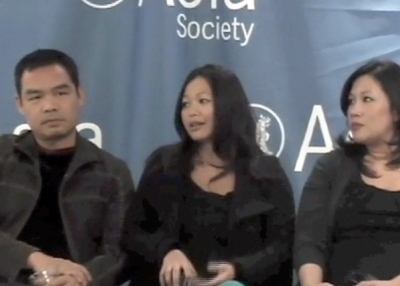 L to R: Andrew Lam, Chloe Dao, and Dai Huynh in Houston on Nov. 21, 2008. 