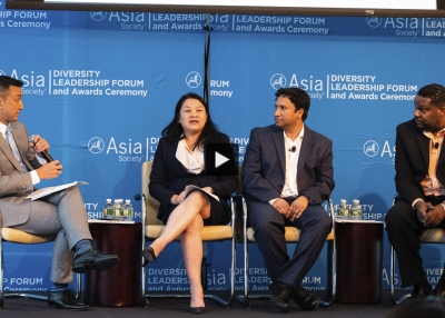 Ramy Inocencio, Joyce Chang, N. Sadat Shami, and Eugene Kelly present at Asia Society's 2018 Corporate Insights Summit.