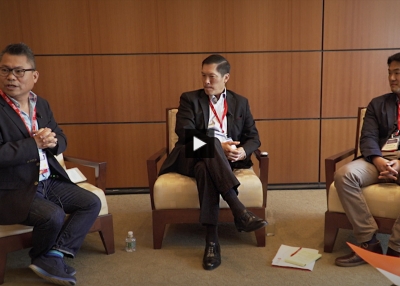 Jeff Lin, Phillip Wang, and Mio Sakata in conversation at Asia Society's 2018 Corporate Insights Summit.