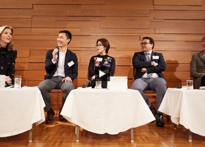 Caroline Kennedy, Eugene Yi, Kanae Doi, Arnel Casanova, and Bernise Ang at Asia Society Japan Center.