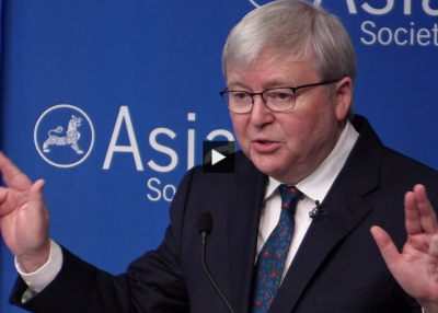 Kevin Rudd at Asia Society New York.