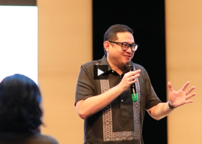 Bam Aquino addresses the Asia 21 Young Leaders conference
