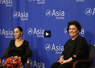 Rabeah Ghaffari and Shirin Neshat at Asia Society New York