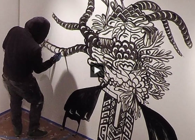 Time Lapse: Eko Nugroho Paints Epic Street-Inspired Mural at Asia Society