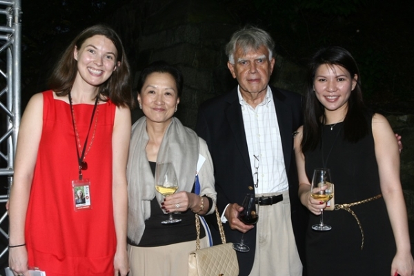 (L to R) Trish Hayward, Amy Convery, Jim Convery, Winsome Tam at JP Morgan Summer Film Series Opening Ceremony in May 2012 (Asia Society Hong Kong Center)