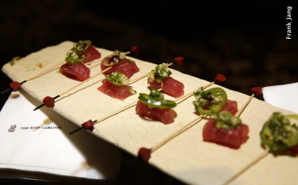 Ritz-Carlton Hotel hors d'oeuvres in the VIP Reception (Frank Jang Asia Society)