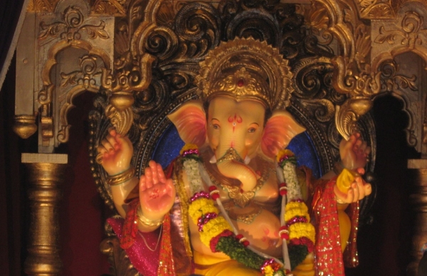 Mumbai&apos;s Hindus celebrate ten days of Ganesh Chaturthi festival in mid-September of every year, with virtually the whole city joining in song and parades in praise of the elephant-headed god. (Komal Hiranandani/Asia Society India Centre)