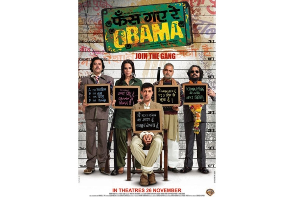 In theatres November 26, 2010, a poster of Phas Gaya Re Obama by Subhash Kapoor. (moifightclub.wordpress.com)