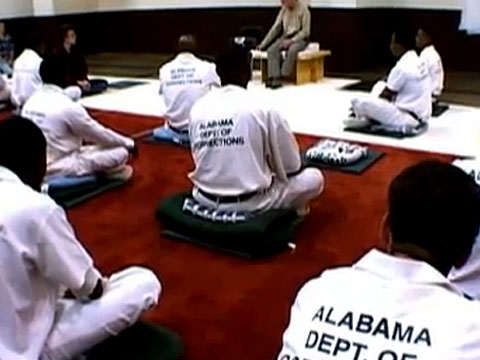 Scene from the documentary Dhamma Brothers, directed by Jenny Phillips (see below). 