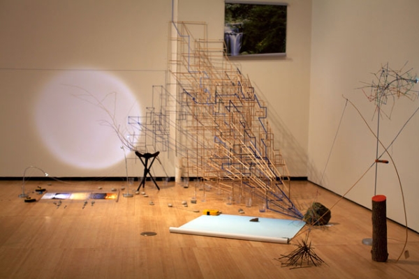 Installation view of "Sarah Sze: Infinite Line" at the Asia Society Museum in December 2011. (Shreeya Sinha/Asia Society) 