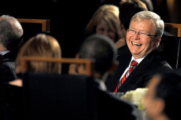 Will Australia's Kevin Rudd have the last laugh? (Alan Porritt/Pool/Getty Images)