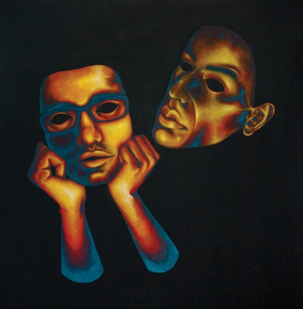 Mohammad Ahsan Masood Anwari, Psycho Bitches on Poppers II, 2011, acrylic on canvas, 5.1 x 5.2 feet. 