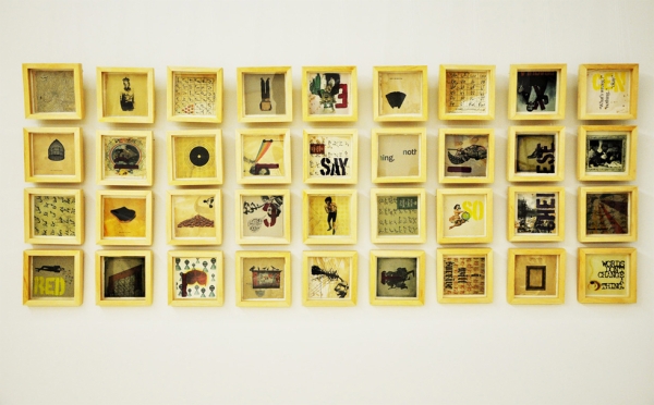 Mohsin Shafi, The Comedy of Errors, 2010, a series of 36 images, mixed media on paper, 15 x 15 cm each.