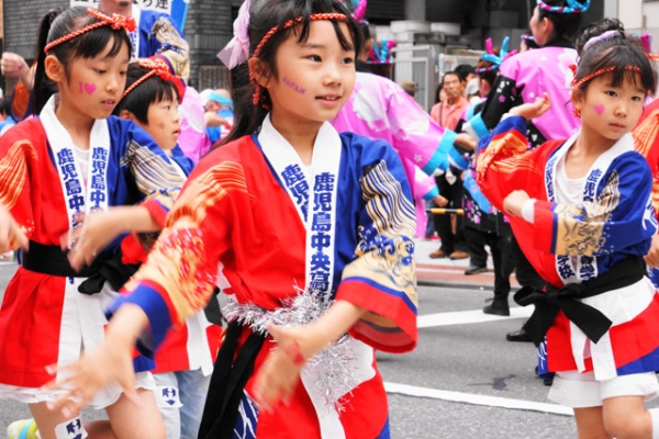 A group of girls show off their dance skills in the Ohara Matsuri Dance Festival in Shibuya, Japan on May 19, 2013. (Masaru Minoya/Flickr)